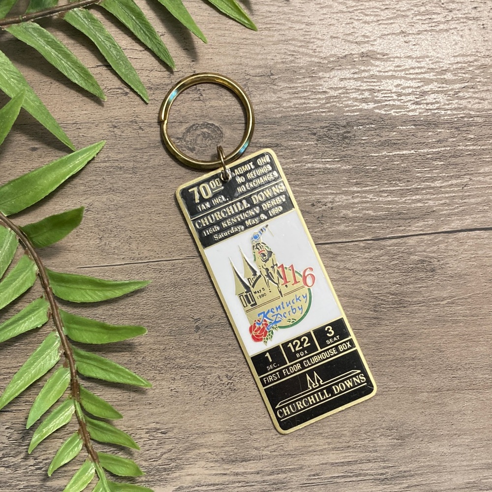 Vintage Churchill Downs Kentucky Derby 116 May 1990 Souvenir Keychain